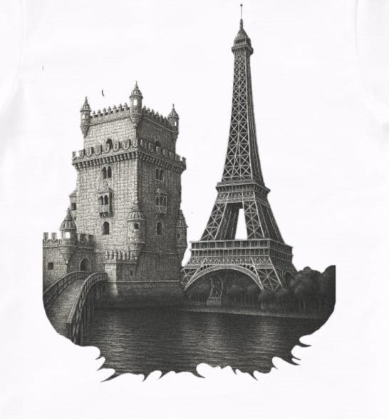 T-shirt Enfant “Belem x Eiffel” - Héritage Portugal x France