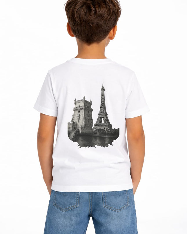 T-shirt Enfant “Belem x Eiffel” - Héritage Portugal x France
