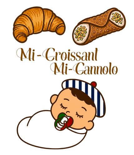 Body Bébé "Mi-Croissant, Mi-Cannolo"