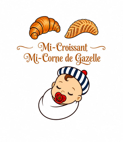 Body Bébé "Mi - Croissant Mi - Corne de gazelle" - Casa Ramani