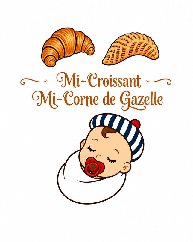 Body Bébé "Mi - Croissant Mi - Corne de gazelle" - Casa Ramani