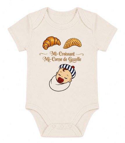 Body Bébé "Mi - Croissant Mi - Corne de gazelle" - Casa Ramani