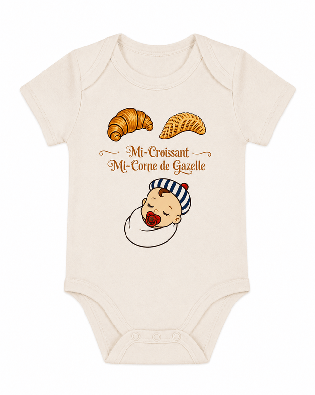 Body Bébé "Mi - Croissant Mi - Corne de gazelle" - Casa Ramani