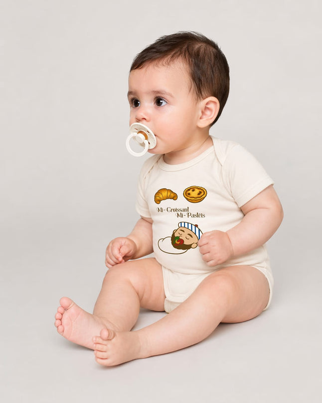 Body Bébé "Mi - Croissant Mi - Pasteis" – Franco - Portugais – 100% Coton Bio🎁 - Casa Ramani