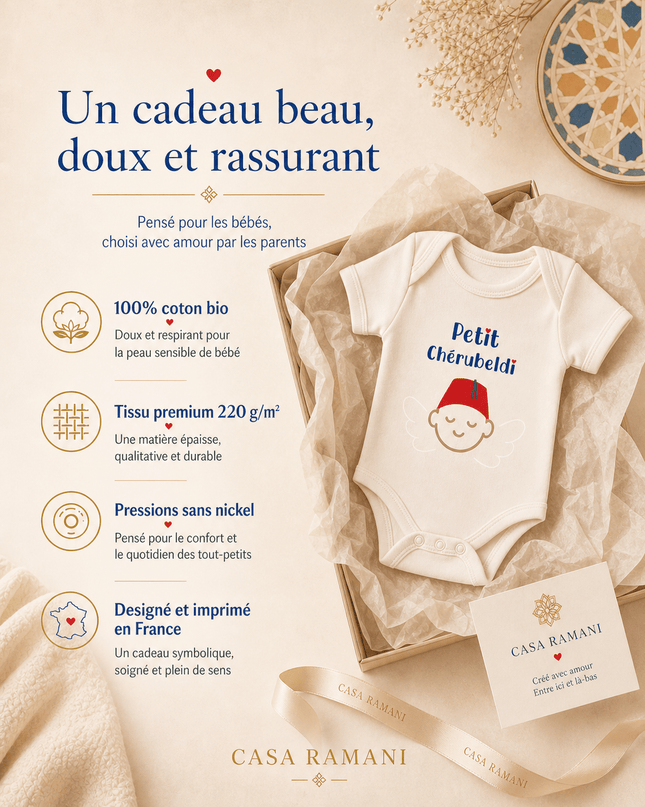 Body Bébé "Petit Chérubeldi" Le cadeau qui dit tout — sans avoir à l'expliquer 🎁 - Casa Ramani