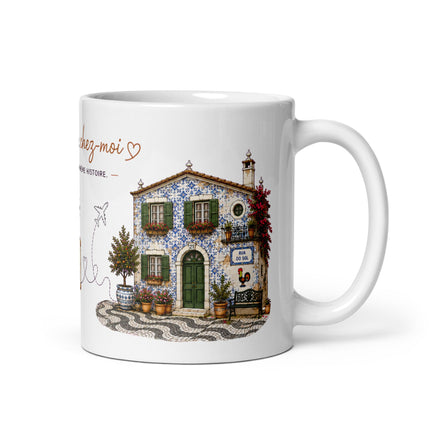 Mug franco-portugais « Entre deux chez-moi », vue de dos – cadeau franco-portugais – Casa Ramani