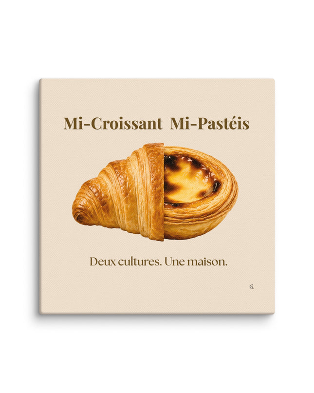 Toile Croissant & Pastéis – Cadeau France x Portugal - Casa Ramani